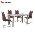 Free Sample Extendable Wooden Small Dining Aluminium Long Narrow Chair Kitchen Table